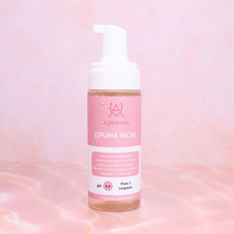 Espuma Micelar Facial Limpia Suavemente Con Probióticos 160ml Amorosa