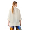 Ulla Popken Women's Goblet Collar Tunic, Snow white