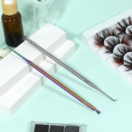 2 in 1 Lash Lift Tool, 2 Pieces Stainless Steel Lash Lift and Tint Kit Professional Lash Lift Supplies Metal Lash Lift Rods Eyelash Separator Tool with Separating Comb