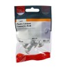 PACK OF 4 Plastic Cabinet Connector Bolts - White 28mm