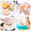 JCZD 4 Pack Shower Sponge, Cute Fruit Shaped Bath Sponge