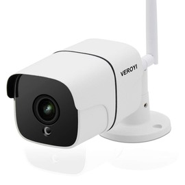 Cámara de seguridad al aire libre, 1080P WiFi cámara de vigilancia con visión nocturna, detección de movimiento, audio de 2 vías, monitor remoto de...