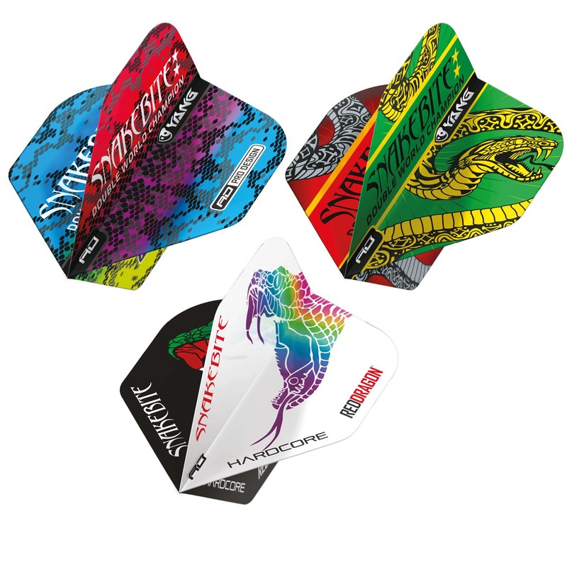 RED DRAGON Yin Yang Double-Sided Peter Wright Snakebite Selection Pack