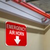 Aluminum Weatherproof Metal Sign Multiple Sizes Emergency Air Horn Square