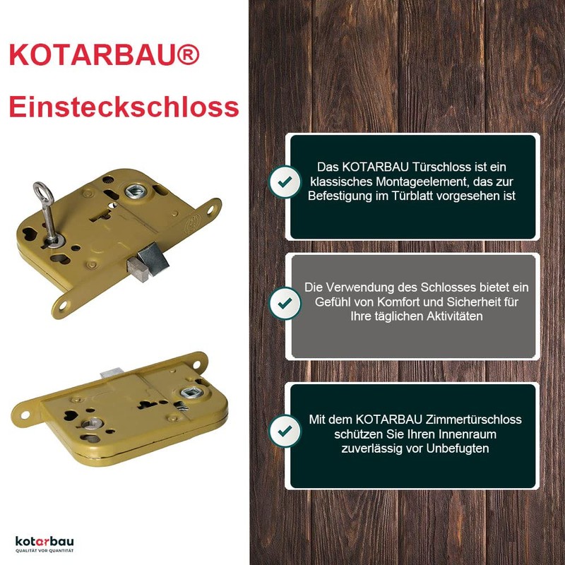 KOTARBAU® Universal BB Mortice Lock 72/45 mm for Internal Doors