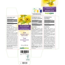Naturalma Elecampane (Inula helenium) Root Alcohol-Free Tincture - 4 fl oz Liquid Extract in Drops - Herbal Supplement - Vegan