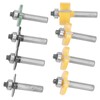 8Pcs Router Bit Groove Cutter Bit Set T Shape Wood