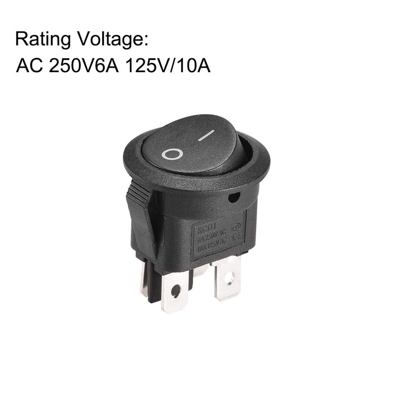 sourcing map Round 4-Pin Boat Rocker Switch On/Off AC 250