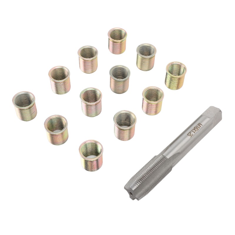 Thread Repair Tools 12Pcs Stainless Steel Inserts with 1Pc Screw
