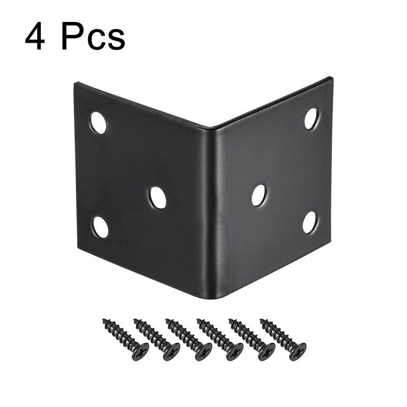 sourcing map Corner Brace Angle Bracket Fastener Stainless Steel L