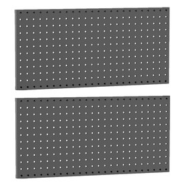 TORACK 2-Pack 12x24 inch Metal Pegboard Panels for Garage Wall, Tool Organizer Pegboard for Workbench, Workshop, Tool Storage Peg Board for Pegs(Black)
