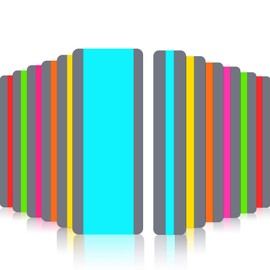Zonon 12 Pieces Guided Reading Highlight Strips with 2 Sizes Colored Overlay Highlight Bookmarks for Children and Teacher Supply Guided(6 Standard Size and 6 Large Size)
