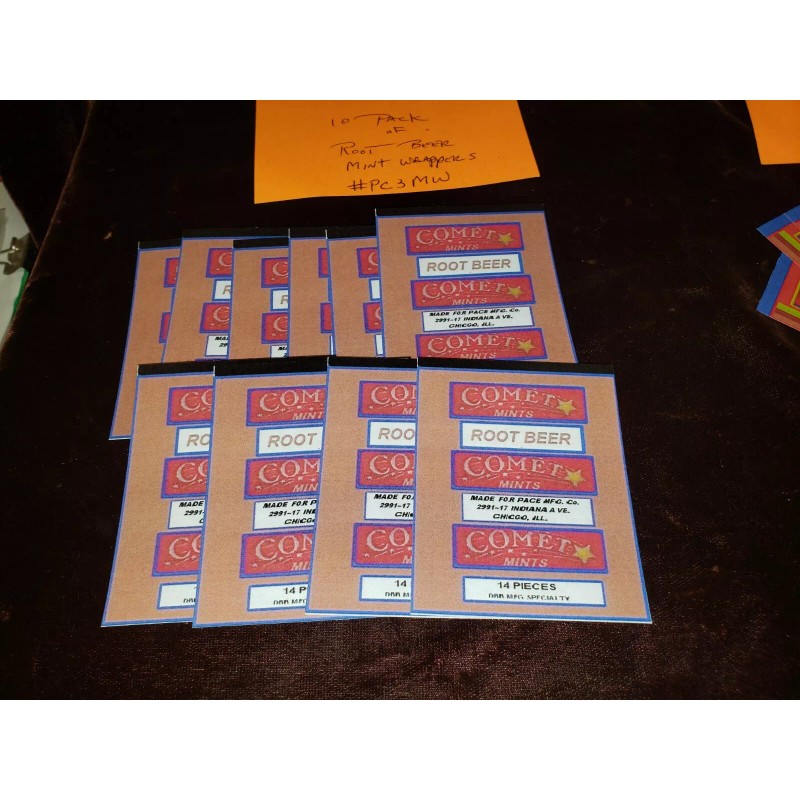 pace comet mint wrappers REPRO PACE COMET ROOTBEER MINT WRAPPERS