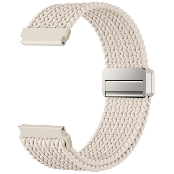 Mastten 18mm Fabric Elastic Magnetic Watch Strap Compatible with Garmin
