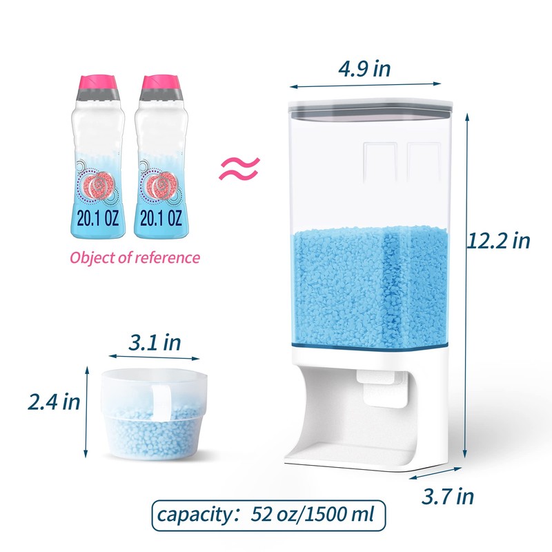 52.5 OZ Laundry Detergent Dispenser/Wall-Mounted Scent Booster Beads Dispenser for