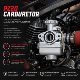 PZ20 Carburetor for ATV & Go-Kart Engines – Replacement Carb for 50cc–135cc Quad, Dirt Bike & Small Engine Repair