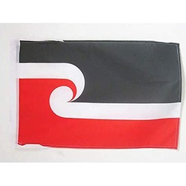 AZ FLAG Maori Flag 18'' x 12'' cords - New Zealand - Indigenous Polynesian SMALL flags 30 x 45cm - Banner 18x12 in