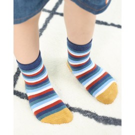 Domee Boys' Terry Thermal Socks Winter Socks Warm Thick Pack of 5, Traffic light