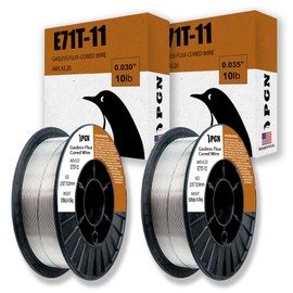 PGN Flux Core Mig Wire E71T-11 .030 + .035, 10 Pound Spool - Gasless Mild Steel MIG Welding Wire with Low Splatter - For All Position Arc Welding