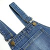 KIDSCOOL SPACE Little Girls Denim Overalls, Elastic Waistband Inside Washed
