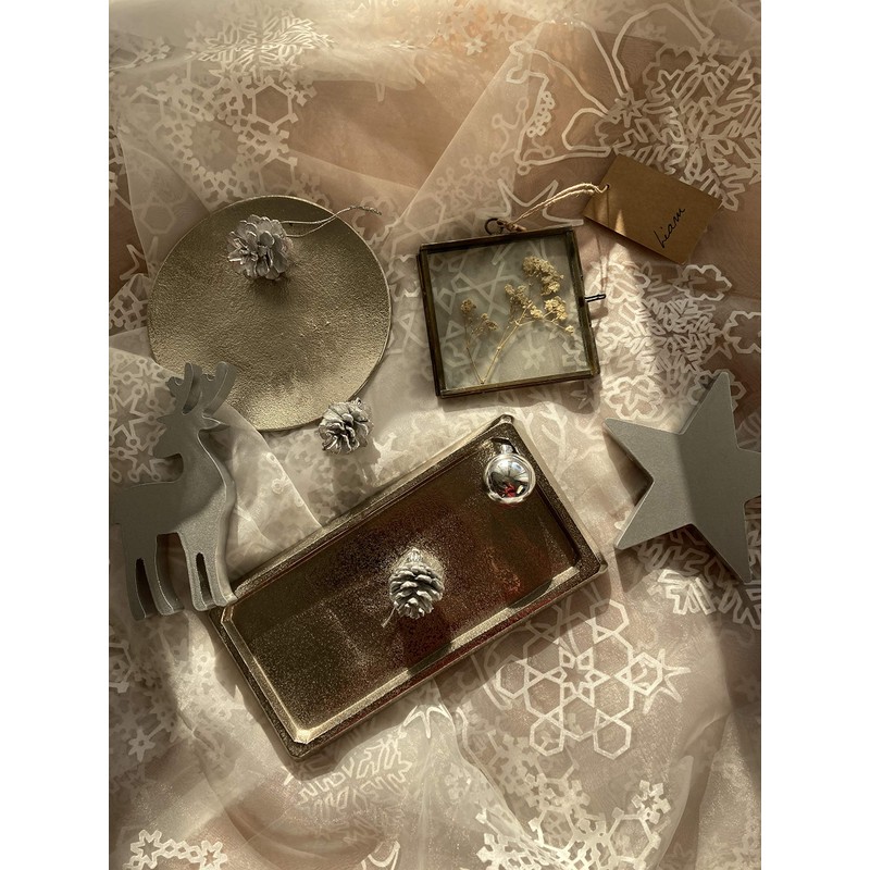 Liam Aluminum Tray "Burton" Silver/Liam Alumi Tray "Barton" Silver