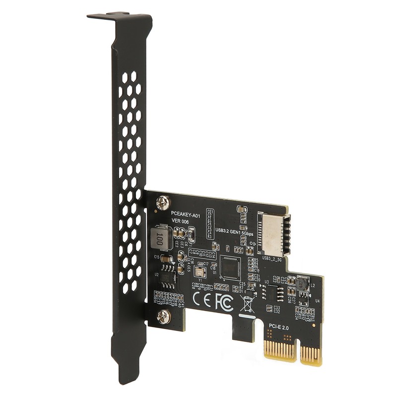 PCIE to USB 3.2 Expansion Card Black 5Gbps High Speed