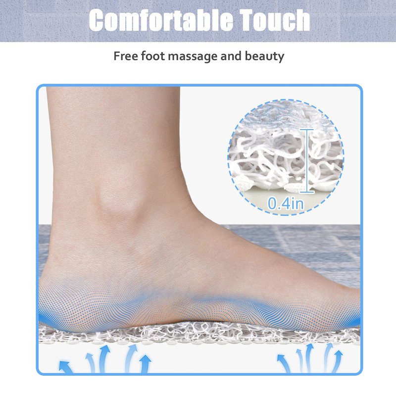 Square Shower Mat Non Slip: 36 x 36 Inch Bath