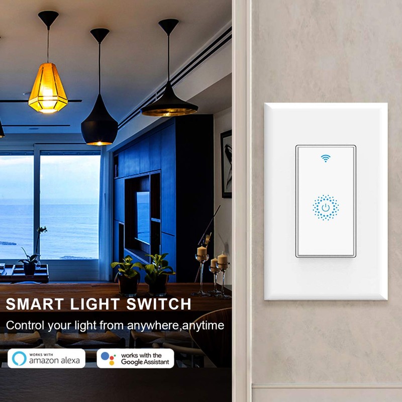 Alexa Smart Switch, Smart Light Switch Work with Google Home,