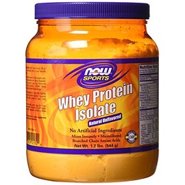 NOW Sports Whey Protein Isolate Powder with BCAAs - Unflavored - 1.2 lb