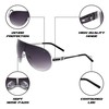 Khan Indy - One Piece Shield Sunglasses (Smoke Silver Black)