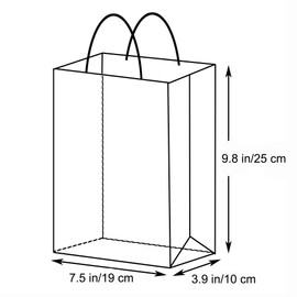 AZOWA Gift Bags Large Kraft Paper Bags with Handles (9.8 x 7.5 x 3.9 in, Light Blue, 25 Pcs)