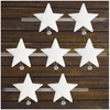 com-four® Star Decorative Garland with Bells - Winter Wall Hanging