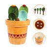 LABRIMP Elegant Cactus Measuring Spoon Set 5-Piece Ceramic Utensils Ergonomic