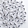 Bxwoum 100PCS Letter Beads Acrylic Alphabet Beads for Jewelry Making