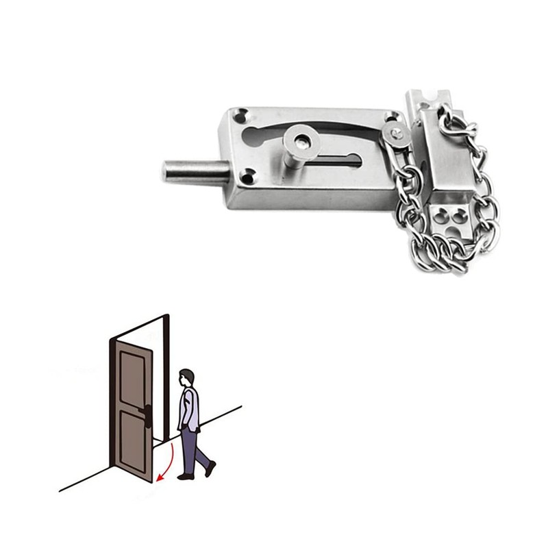 YUOIP® Door Lock Gate Bolt Door Chains Stainless Steel Latches