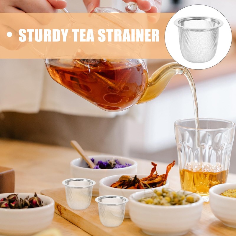 Tofficu Stainless Steel Tea Strainer Mesh Filter for Loose Leaf