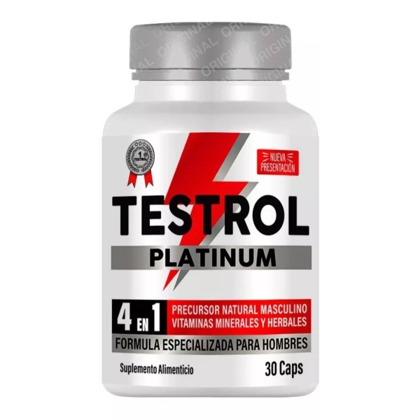 Testrol Platinum - Potenciador Natural Masculino - 30 Caps