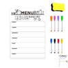 10-Piece Set Magnetic Board Fridge with Coloured Marker Pen Weekly