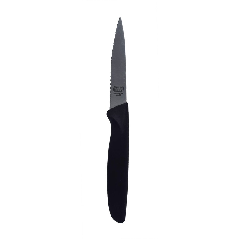 The Kosher Cook Black Kitchen Knife - 4” Steak and