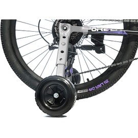 MOSHAY Roll Over Picture to Zoom in Bicycle Training Wheels Fits 16 18 20 22 24 Inch Children's Variable Bicycle (Black2)