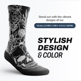 Outway Positive Thoughts Crew Socks, Moisture-Wicking Athletic Calf Socks with Arch Support for Men and Women, Colorful Design, Size M/L