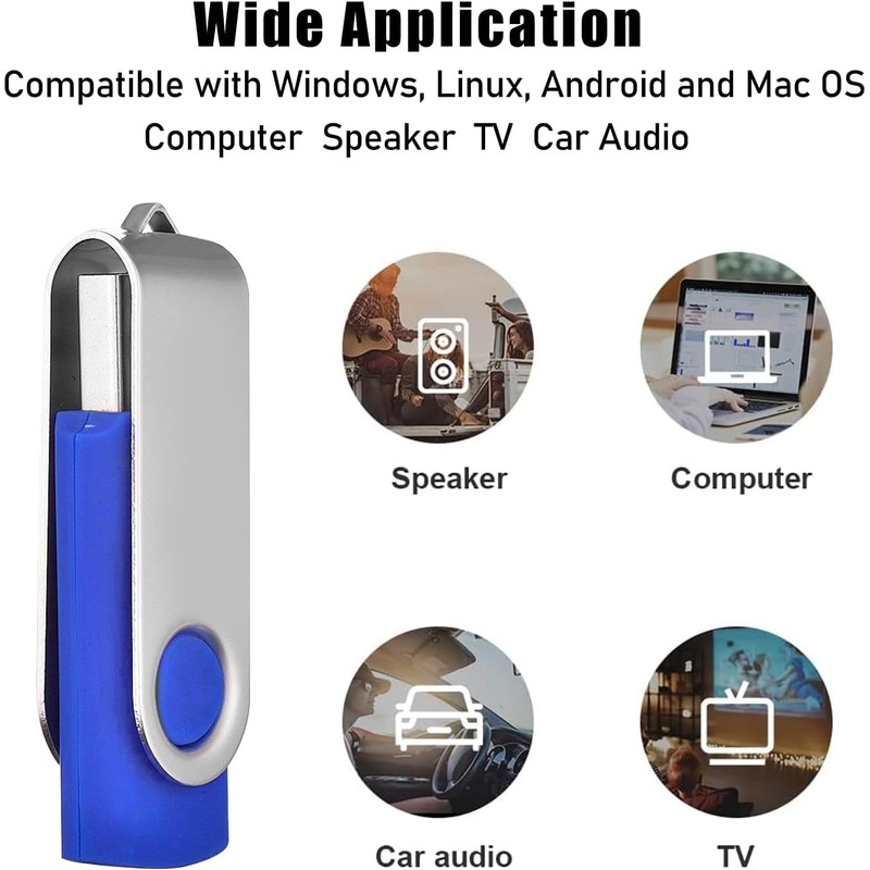 2Pack 8GB USB 2.0 Thumb Flash Drives Swivel Design Pen