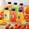 JINLIFA 6PCS Juice Bottles with Caps, Reusable Plastic Small Empty