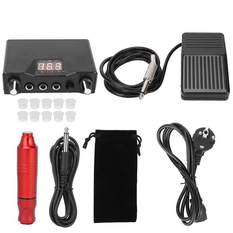 Professional Tattoo Machine Kit Tattoo Pen Foot Pedal Power Supply