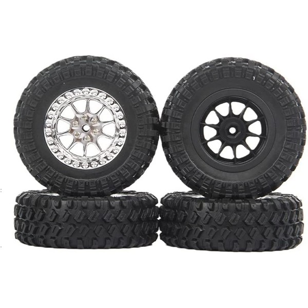 DEERC RC Car Crawler Parts for MN-99S MN-91 RC Car Upgrade Parts Accessories Tire with Sponge Inside Wheel