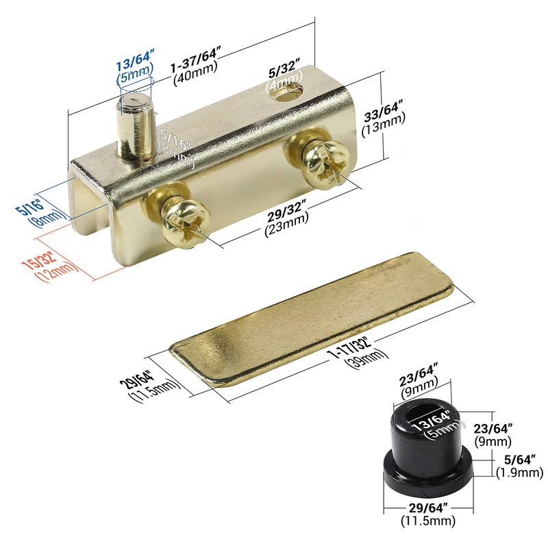Rok Hardware Glass Door Pivot Hinge for Free Swinging Glass,
