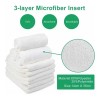 6 Absorbentes Insertos Microfibra 3 Capas Pañales Ecológicos