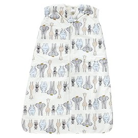 Hudson Baby Unisex Baby Mink with Sherpa Inner Sleeping Bag, Sack, Blanket, Royal Safari, 0-6 Months