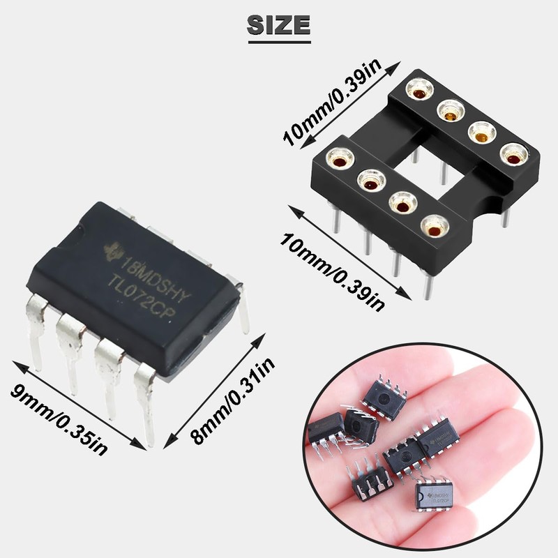 DAOKAI TL072CP Op Amp DIP-8 Delay Op Amp Dual Op