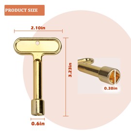 YETTAT P1300-PART-13-KEY Water Key|Water Spigot Key Suitable for Wall Hydrant and Faucets Valves,Z1300 Series - 3/8"" Square Driver x 3 1/4"" L